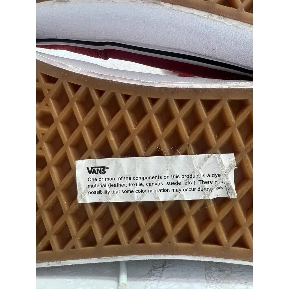 VANS SK8-HI Top Suede Skate Athletic Shoes Racing Red / True White Men's Size 9. - Picture 9 of 9